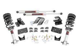 GMC Sierra 1500 Coilover Suspension Kit - Front + Rear - Rough Country - 2/4 Lowering Kit - '14-'18